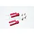 GPM Aluminium 25T Servo Horns 2Pcs - Red ER024-R