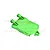A green anodized aluminium battery box component from GPM Racing for RC cars.