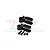 GPM Aluminium 25T Servo Horns 2Pcs - Black ER024N-BK