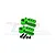 GPM Aluminium 25T Servo Horns 2Pcs - Green ER024N-G