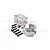 Two silver GPM aluminium rear hub carriers with mounting screws on a white background.