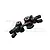GPM Aluminium Steering Assembly Set w/ Bearings - Black XO048N-BK