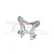 A silver GPM Racing aluminium front shock tower for an RC car, shown against a white background with a faint brand watermark.