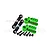 GPM Aluminium 25T Servo Horn & Steering Linkages 2Pcs - Green ER216025SN-G