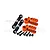 GPM Aluminium 25T Servo Horn & Steering Linkages 2Pcs - Orange ER216025SN-OR
