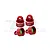 GPM Aluminium Shock Caps 4Pcs - Red SLEDP/CAPN-R