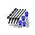 GPM 88mm Carbon Steel Front & Rear CVD Shafts w/ Aluminium Wheel Lock & Hex Claw Set - Blue TS088FRS-B
