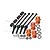 GPM 88mm Carbon Steel Front & Rear CVD Shafts w/ Aluminium Wheel Lock & Hex Claw Set - Orange TS088FRS-OR