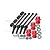 GPM 88mm Carbon Steel Front & Rear CVD Shafts w/ Aluminium Wheel Lock & Hex Claw Set - Red TS088FRS-R