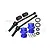 GPM 88mm Carbon Steel Front/Rear CVD Shafts w/ Aluminium Wheel Lock & Hex Claw Set - Blue TS088F/RS-B