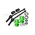 GPM 88mm Carbon Steel Front/Rear CVD Shafts w/ Aluminium Wheel Lock & Hex Claw Set - Green TS088F/RS-G