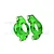 GPM Aluminium Front Steering Hub Carriers (C-Hubs) 2Pcs - Green TXM019N-G