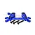 GPM Aluminium Steering Bell Crank/Drag Link Assembly - Blue MAG048N-B