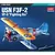 Academy 1/48 scale USN F3F-2 VF-6 Fighting Six plastic model kit box art showing a biplane flying over an aircraft carrier.
