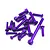 Yeah Racing Sanwa M17 Complete Screw Set 19Pcs - Purple YA-0733PP