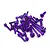 A pile of purple anodized aluminum socket head screws for RC transmitters.