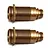 Two bronze-coloured threaded aluminium RC shock bodies for Factory Team FOX V2 shocks, shown side-by-side against a white background.