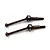 Two brown metal Yeah Racing universal CVD driveshafts with 39mm laser-etched on the shaft, set against a plain white background.