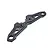 A carbon fibre front upper bumper mount for an RC car, featuring a woven texture and multiple mounting holes.