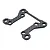A flat, U-shaped carbon fibre RC car part with multiple mounting holes, isolated against a white background.