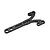 A Y-shaped RC Maker carbon fibre front topdeck component for RC cars, featuring a weave pattern and multiple mounting holes.