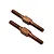 Two bronze-coloured metal RC turnbuckles with threaded ends and a central hexagonal adjustment section.