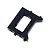A black anodized aluminium floating servo mount inner piece for RC cars, shown from an angled perspective against a white background.
