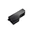 A black anodized aluminium RC Maker floating servo outer mount for RC cars, shown from an angled perspective against a white background.