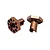 Two gold-coloured aluminium RC wheel hexes shown from different angles against a white background.