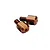 Two copper-coloured metal anti-roll bar adapters for RC cars, featuring threaded studs and cross-drilled holes.