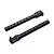 Two black RC car body posts with multiple adjustment holes, shown against a white background.
