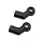 Two black offset ball cups for RC suspension, shown against a plain white background.