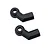 Two black RC Maker offset ball cups for RC car suspension, shown against a white background.