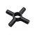 A black, cross-shaped differential cross pin component for RC cars, shown against a plain white background.