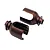 Two dark brown metal RC spool outdrives shown from different angles against a white background.