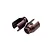 Two dark brown metal differential outdrives for RC cars, shown from an angled perspective against a plain white background.