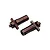 Two dark steel differential output shafts for RC cars, shown from different angles against a white background.