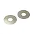 Two small, thin, circular metal differential shims for RC cars, shown against a plain white background.