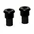 Two black RC Maker top deck fine thread shoulder screws with hex heads, shown against a white background.