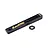 RC Maker black brass 13g front centre weight for RC cars with a small carbon fibre washer on a white background.