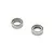 Two small metal shielded ball bearings isolated on a plain white background.