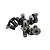 A small pile of dark grey metal countersunk hex head screws with visible 12.9 grade markings on the heads.