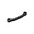 A curved carbon fiber RC chassis brace with two mounting holes, isolated on a white background.