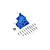 GPM Aluminium Front or Rear Gear Box (w/o Carrier) & Hardware - Blue MAK012B-B