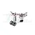 GPM Racing silver aluminium steering assembly for RC cars with a separate black coil spring on a white background.