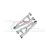 A pair of silver GPM Racing aluminium front lower suspension arms for RC cars, featuring a 7075 alloy construction.