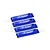 Four blue GPM Racing shock wraps for RC cars arranged in a row against a white background.