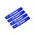 Four blue GPM Racing shock wraps arranged diagonally on a white background.