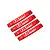 Four red GPM Racing shock wraps for 1/5 scale RC cars, arranged diagonally on a white background.