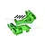 GPM Aluminium Front & Rear Upper Bulkhead Set - Green XRT1213-G